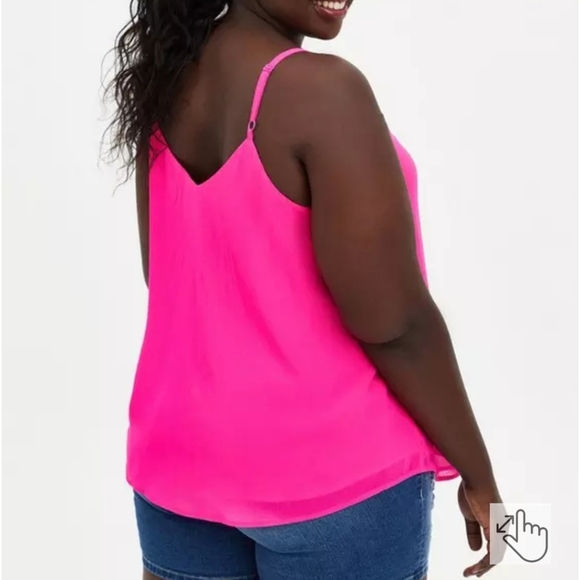 NWOT Torrid 3x Sophie Chiffon Embroidered Swing Cami - Picture 2 of 5